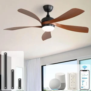 52" Smart Ceiling Fan, Indoor/Outdoor