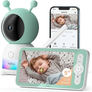 BOIFUN 2K 5" Baby Monitor Camera,  360° Rotation